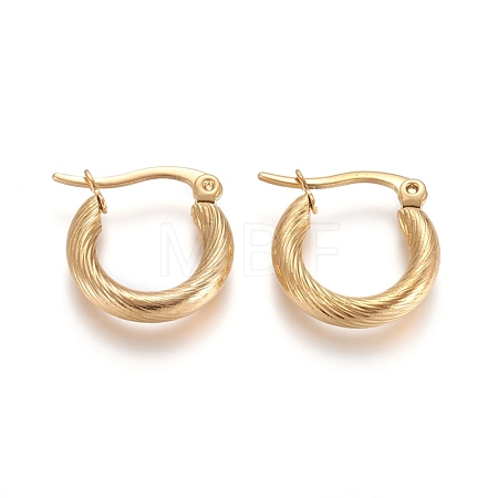 304 Stainless Steel Geometric Hoop Earrings X-STAS-D171-16C-G-1