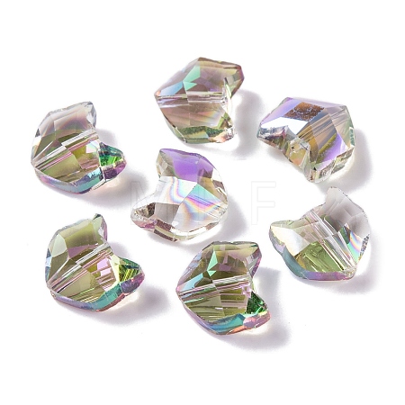 100Pcs Electroplate Glass Beads EGLA-P060-01B-HR02-1