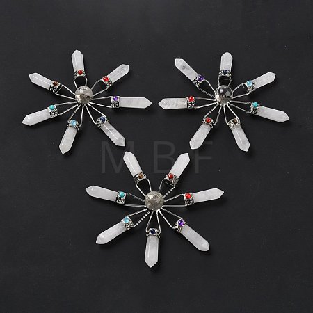 Natural Quartz Crystal 7 Chakra Points Energy Generator DJEW-I016-01P-06-1