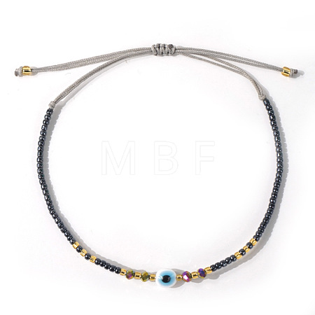 Glass Seed Beads & Resin Braided Bead Bracelets LS-TK7632-5-1