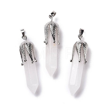 Natural Quartz Crystal Big Pointed Pendants G-E059-03AS-09-1