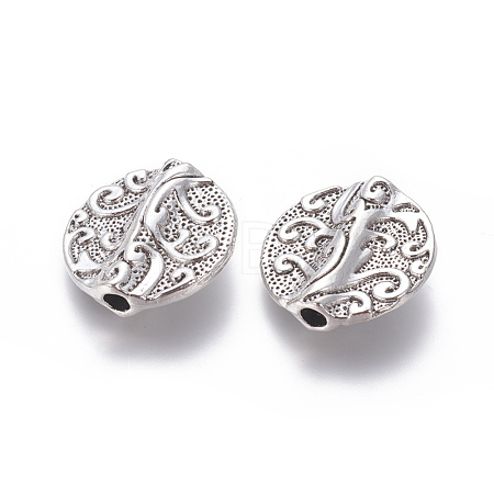 Tibetan Style Alloy Beads PALLOY-E552-35AS-1