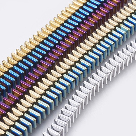 Electroplated Non-magnetic Synthetic Hematite Bead Strand G-E495-08-1