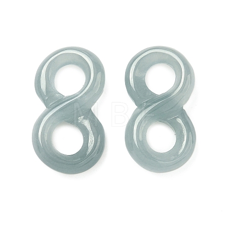 Natural Jadeite Connector Charms G-Z125-03-1