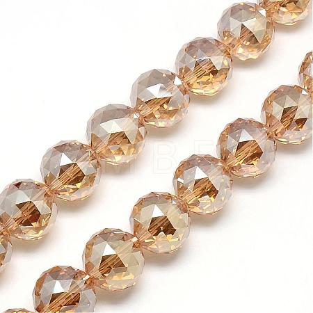 Electroplate Glass Bead Strands EGLA-S137-16mm-05-1