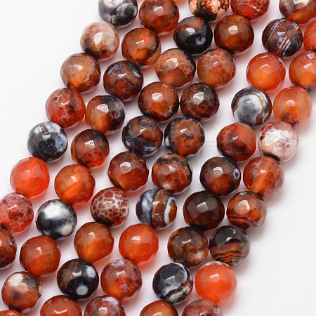Natural Fire Crackle Agate Bead Strands G-K166-07F-8mm-12-1