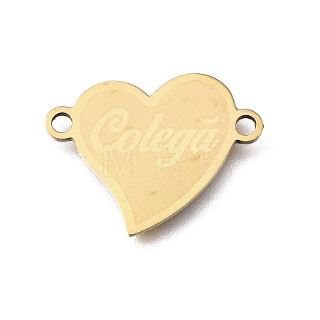 201 Stainless Steel Connector Charms STAS-B143-03G-G-1
