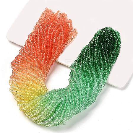 Transparent Painted Glass Beads Strands DGLA-A034-T3mm-A04-1