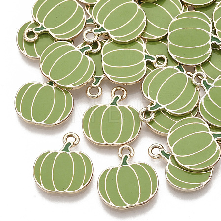 Autumn Theme Alloy Enamel Pendants FIND-N048-025B-1