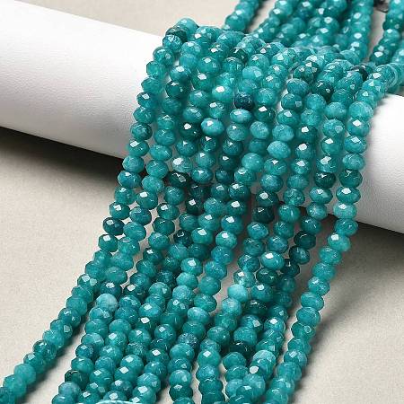 Dyed Natural Malaysia Jade Rondelle Beads Strands X-G-E316-2x4mm-29-1