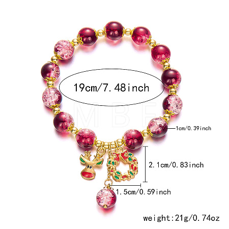 Christmas Alloy Enamel Charm Bracelets FS-WGDAB1C-04-1