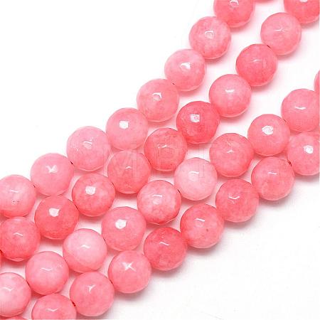 Natural White Jade Bead Strands G-R346-8mm-16-1