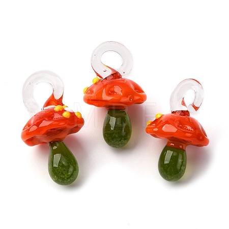 Handmade Lampwork Pendants LAMP-M02-01Y-1