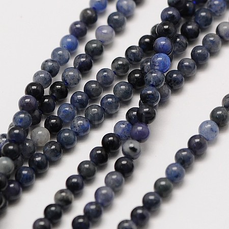 Natural Gemstone Sodalite Round Beads Strands X-G-A130-2mm-16-1