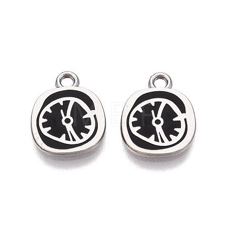 Rack Plating Alloy Enamel Pendants ENAM-N070-01A-01P-02-1
