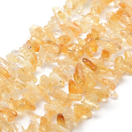 Heated Natural Citrine Beads Strands G-K220-05-1