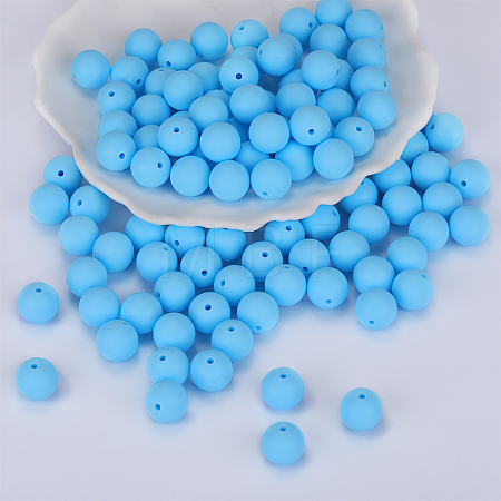 Round Silicone Focal Beads SI-JX0046A-16-1