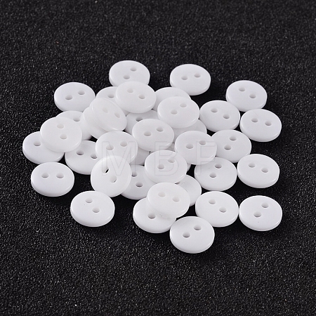 2-Hole Flat Round Resin Sewing Buttons for Costume Design BUTT-E119-34L-19-1