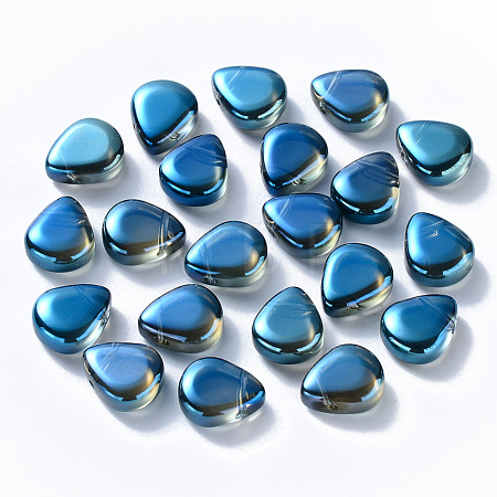 Transparent Spray Painted Glass Beads GLAA-T016-30A-1
