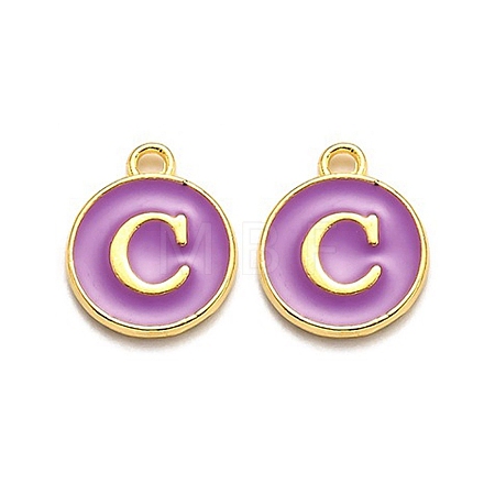 Golden Plated Alloy Enamel Charms LS-ENAM-Q437-12C-1