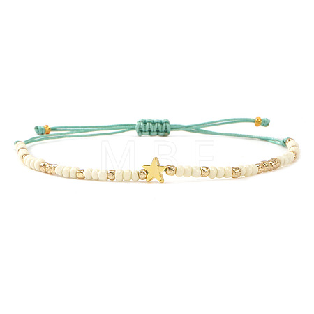 Glass Seed Beads Adjustable Bracelets KO8624-12-1