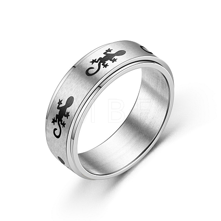 Rotating 201 Stainless Steel Anxiety Relief Rings for Women Men PW-WG4928D-16-1