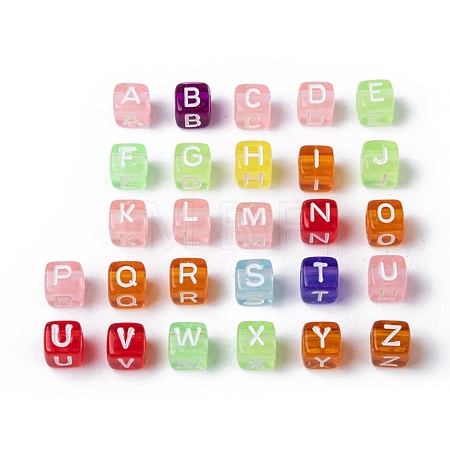 Transparent Large Hole Acrylic European Beads TACR-Q005-6mm-M-1