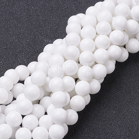 Natural Mashan Jade Round Beads Strands X-G-D263-8mm-XS01-1