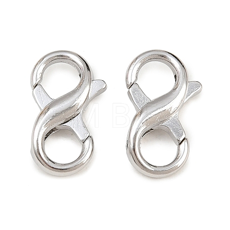 Alloy Lobster Claw Clasps AL-CBAA02B-01P-1