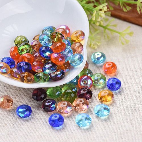 Electroplate Czech Glass Beads LAMP-D180-02-1