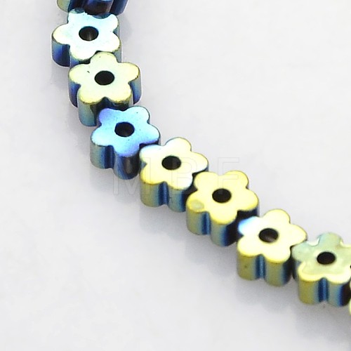 Electroplate Non-magnetic Synthetic Hematite Beads Strands G-J217D-07-1