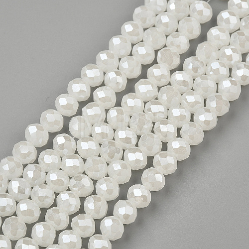 Electroplate Glass Beads Strands EGLA-A034-J4mm-A01-1