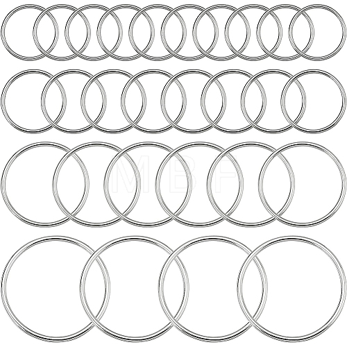 BENECREAT 28Pcs 4 Style Alloy Linking Rings FIND-BC0003-33-1