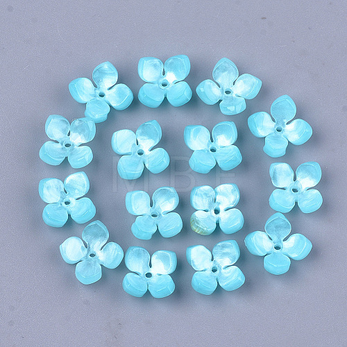 Cellulose Acetate(Resin) Bead Caps X-KK-S161-02D-1