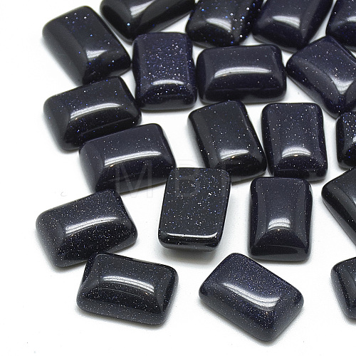 Synthetic Blue Goldstone Cabochons G-T028-10x14mm-13-1