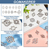GOMAKERER 96Pcs 12 Styles Tibetan Style Alloy Hollow Connector Charms Sets TIBE-GO0001-06-5