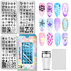 Stainless Steel DIY Nail Art Templates MRMJ-WH0092-280-1