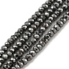 Electroplated Synthetic Non-Magnetic Hematite Beads Strands G-C136-K01-03-1