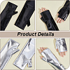 2 Pairs 2 Colors Polyester Long Fingerless Gloves AJEW-CL0006-23-5