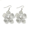 304 Stainless Steel with ABS Plastic Pearl Dangle Earrings EJEW-G400-21P-1