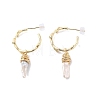 Natural Pearl Ear Studs EJEW-P256-50G-1