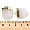 Natural Quartz Crystal Pointed Pendants G-M431-05G-01-3