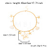 Summer Beach Alloy & Faux Pearl & Natural Cowrie Cluster Flower Pendant Necklaces for Women WG22E51-01-4