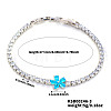 Elegant Brass Micro Pave Cubic Zirconia Charm Bracelets GR4721-3-1