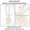 Cotton Macrame Leaf Tassel Curtain Tiebacks AJEW-WH0038-38A-6