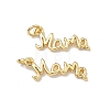 Mother's Day Brass Pendants KK-Z153-12G-1