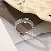 Alloy Rhinestone Plain Band Rings PW-WG5A413-08-1