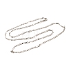 2mm Rack Plating Brass Figaro Chain Necklaces for Women Men MAK-L044-34P-1