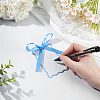 100Pcs Rectangle Paper Table Cards with 100Pcs Polyester Ribbons for Wedding Party Celebration Supplies OFST-WH0004-122C-3