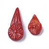 Handmade Carved Synthetic Coral Pendants CORA-R019-020A-2